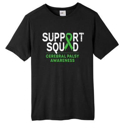 Support Squad Cerebral Palsy Awareness Month Cp Green Ribbon Tall Fusion ChromaSoft Performance T-Shirt