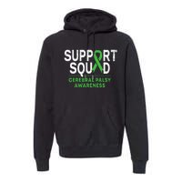 Support Squad Cerebral Palsy Awareness Month Cp Green Ribbon Premium Hoodie