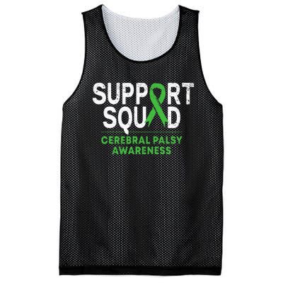 Support Squad Cerebral Palsy Awareness Month Cp Green Ribbon Mesh Reversible Basketball Jersey Tank