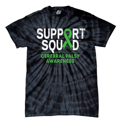 Support Squad Cerebral Palsy Awareness Month Cp Green Ribbon Tie-Dye T-Shirt