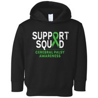 Support Squad Cerebral Palsy Awareness Month Cp Green Ribbon Toddler Hoodie