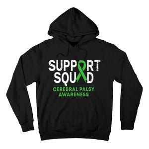 Support Squad Cerebral Palsy Awareness Month Cp Green Ribbon Tall Hoodie