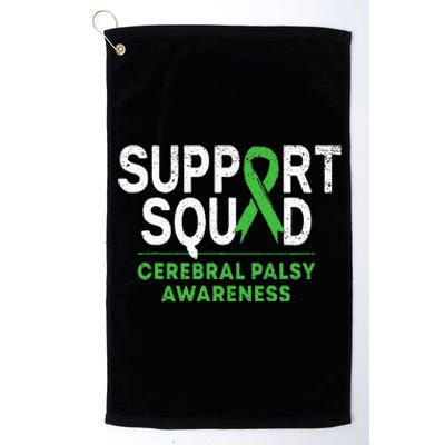 Support Squad Cerebral Palsy Awareness Month Cp Green Ribbon Platinum Collection Golf Towel