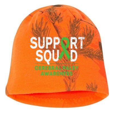 Support Squad Cerebral Palsy Awareness Month Cp Green Ribbon Kati - Camo Knit Beanie