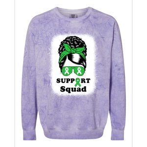 Support Squad Cerebral Palsy Awareness Afro Black Mom Meaningful Gift Colorblast Crewneck Sweatshirt