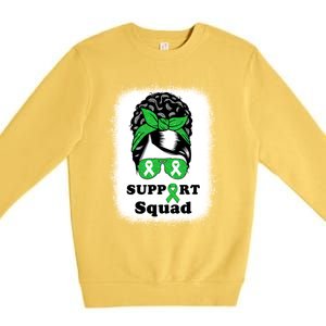 Support Squad Cerebral Palsy Awareness Afro Black Mom Meaningful Gift Premium Crewneck Sweatshirt