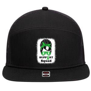 Support Squad Cerebral Palsy Awareness Afro Black Mom Meaningful Gift 7 Panel Mesh Trucker Snapback Hat