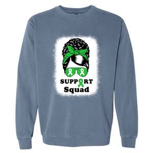 Support Squad Cerebral Palsy Awareness Afro Black Mom Meaningful Gift Garment-Dyed Sweatshirt