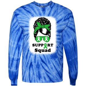 Support Squad Cerebral Palsy Awareness Afro Black Mom Meaningful Gift Tie-Dye Long Sleeve Shirt