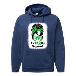 Support Squad Cerebral Palsy Awareness Afro Black Mom Meaningful Gift Performance Fleece Hoodie