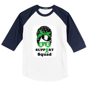 Support Squad Cerebral Palsy Awareness Afro Black Mom Meaningful Gift Baseball Sleeve Shirt