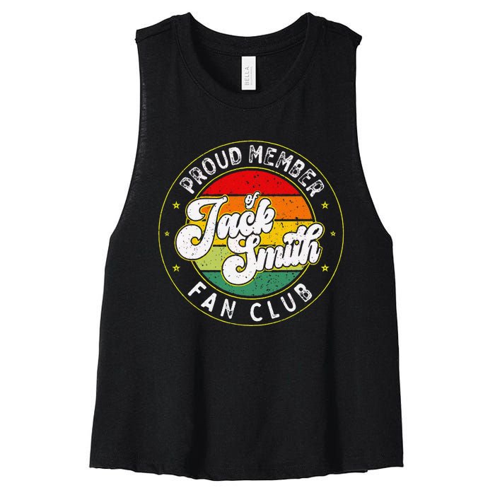 Support Special Counsel Mr Jack Smith Fan Club Retro Vintage Women's Racerback Cropped Tank