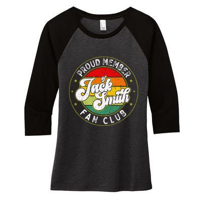 Support Special Counsel Mr Jack Smith Fan Club Retro Vintage Women's Tri-Blend 3/4-Sleeve Raglan Shirt