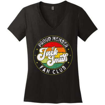 Support Special Counsel Mr Jack Smith Fan Club Retro Vintage Women's V-Neck T-Shirt