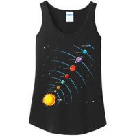 Solar System Colorful Space Planets Educational Ladies Essential Tank