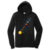 Solar System Colorful Space Planets Educational Women's Pullover Hoodie