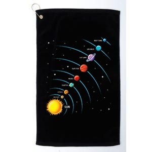 Solar System Colorful Space Planets Educational Platinum Collection Golf Towel