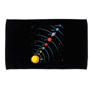 Solar System Colorful Space Planets Educational Microfiber Hand Towel