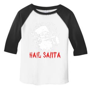 Sleigher Santa Claus Metal Christmas Rock On Hail Santa Toddler Fine Jersey T-Shirt