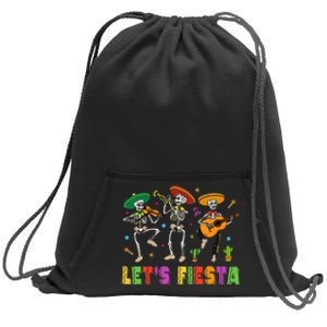 Sugar Skull Cinco De Mayo Skull Mexican Fiesta Sweatshirt Cinch Pack Bag