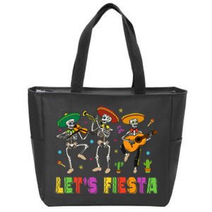 Sugar Skull Cinco De Mayo Skull Mexican Fiesta Zip Tote Bag