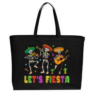 Sugar Skull Cinco De Mayo Skull Mexican Fiesta Cotton Canvas Jumbo Tote