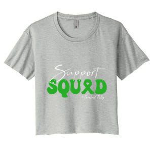 Support Squad Cerebral Palsy Awareness Green Ribbon Cute Gift Women's Crop Top Tee