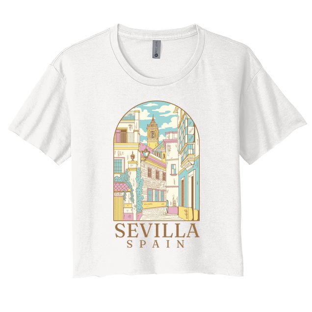 Sevilla Spain City Crop Top