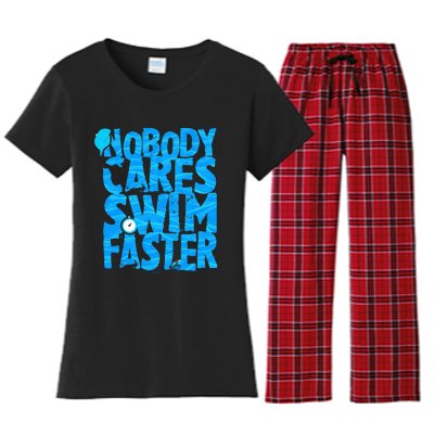 Swimming Sarcasm Coach Quote Swimmer Beach Lover Women's Flannel Pajama Set