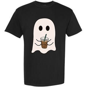 Spooky Season Cute Little Ghost Ice Coffee Halloween Costume Garment-Dyed Heavyweight T-Shirt