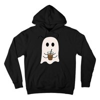 Spooky Season Cute Little Ghost Ice Coffee Halloween Costume Hoodie