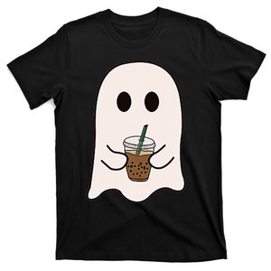 Spooky Season Cute Little Ghost Ice Coffee Halloween Costume T-Shirt