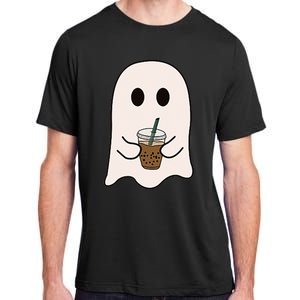 Spooky Season Cute Little Ghost Ice Coffee Halloween Costume Adult ChromaSoft Performance T-Shirt