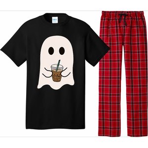 Spooky Season Cute Little Ghost Ice Coffee Halloween Costume Pajama Set