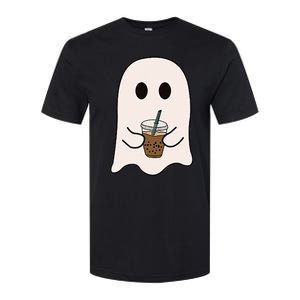 Spooky Season Cute Little Ghost Ice Coffee Halloween Costume Softstyle CVC T-Shirt