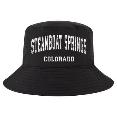 Steamboat Springs Colorado Co Vintage Varsity Sports Cool Comfort Performance Bucket Hat