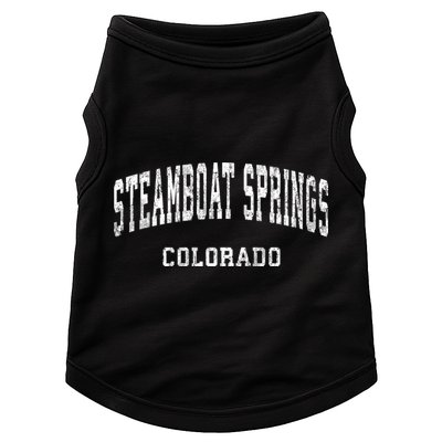 Steamboat Springs Colorado Co Vintage Varsity Sports Doggie Tank