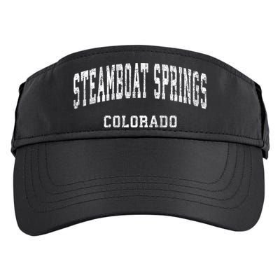 Steamboat Springs Colorado Co Vintage Varsity Sports Adult Drive Performance Visor