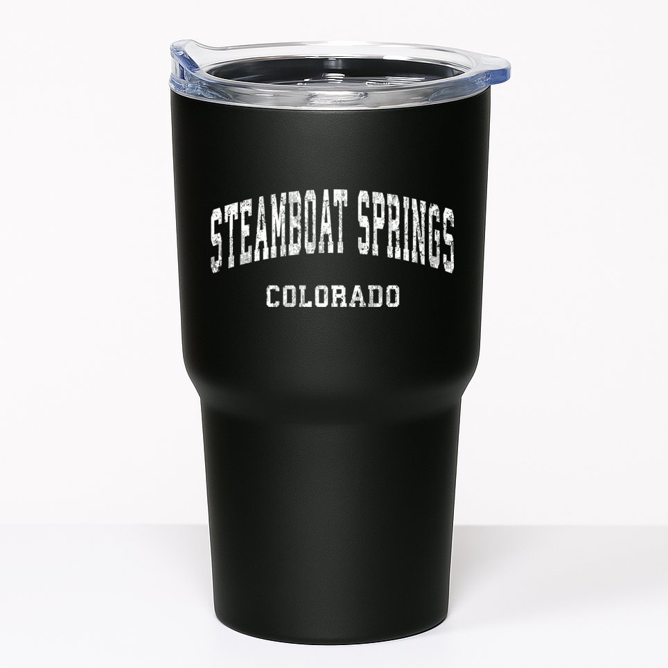 Steamboat Springs Colorado Co Vintage Varsity Sports Tumbler