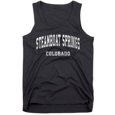 Steamboat Springs Colorado Co Vintage Varsity Sports Tank Top
