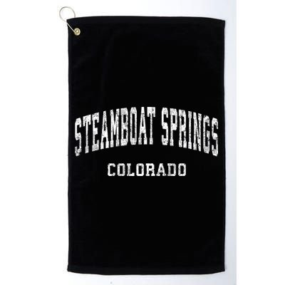Steamboat Springs Colorado Co Vintage Varsity Sports Golf Towel