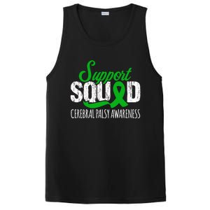 Support Squad Cerebral Palsy Awareness Green Ribbon Cute Gift PosiCharge Competitor Tank