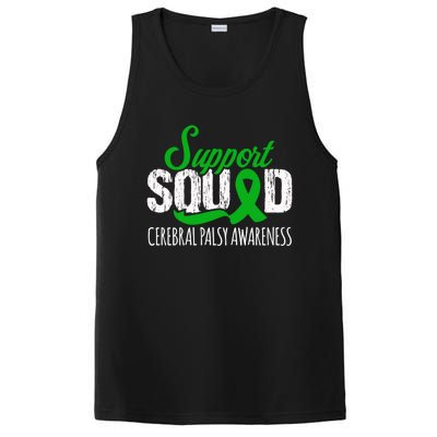 Support Squad Cerebral Palsy Awareness Green Ribbon Cute Gift PosiCharge Competitor Tank