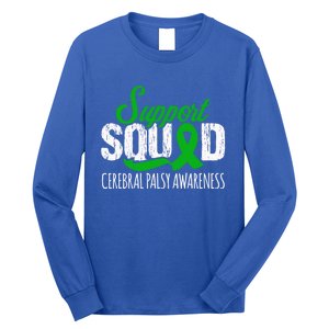 Support Squad Cerebral Palsy Awareness Green Ribbon Cute Gift Long Sleeve Shirt