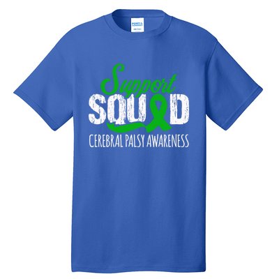 Support Squad Cerebral Palsy Awareness Green Ribbon Cute Gift Tall T-Shirt