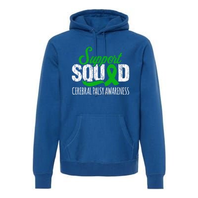 Support Squad Cerebral Palsy Awareness Green Ribbon Cute Gift Premium Hoodie