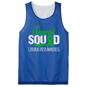 Support Squad Cerebral Palsy Awareness Green Ribbon Cute Gift Mesh Reversible Basketball Jersey Tank