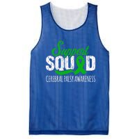 Support Squad Cerebral Palsy Awareness Green Ribbon Cute Gift Mesh Reversible Basketball Jersey Tank