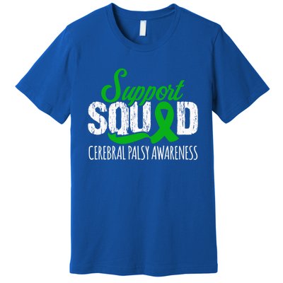 Support Squad Cerebral Palsy Awareness Green Ribbon Cute Gift Premium T-Shirt