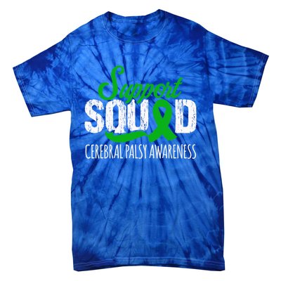 Support Squad Cerebral Palsy Awareness Green Ribbon Cute Gift Tie-Dye T-Shirt